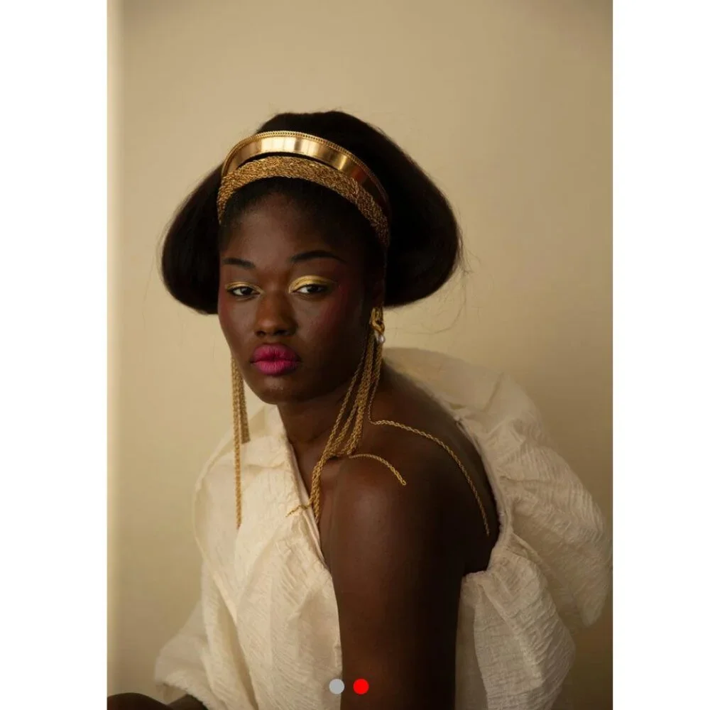 Gold Scales Wide Crown Hair Cuff